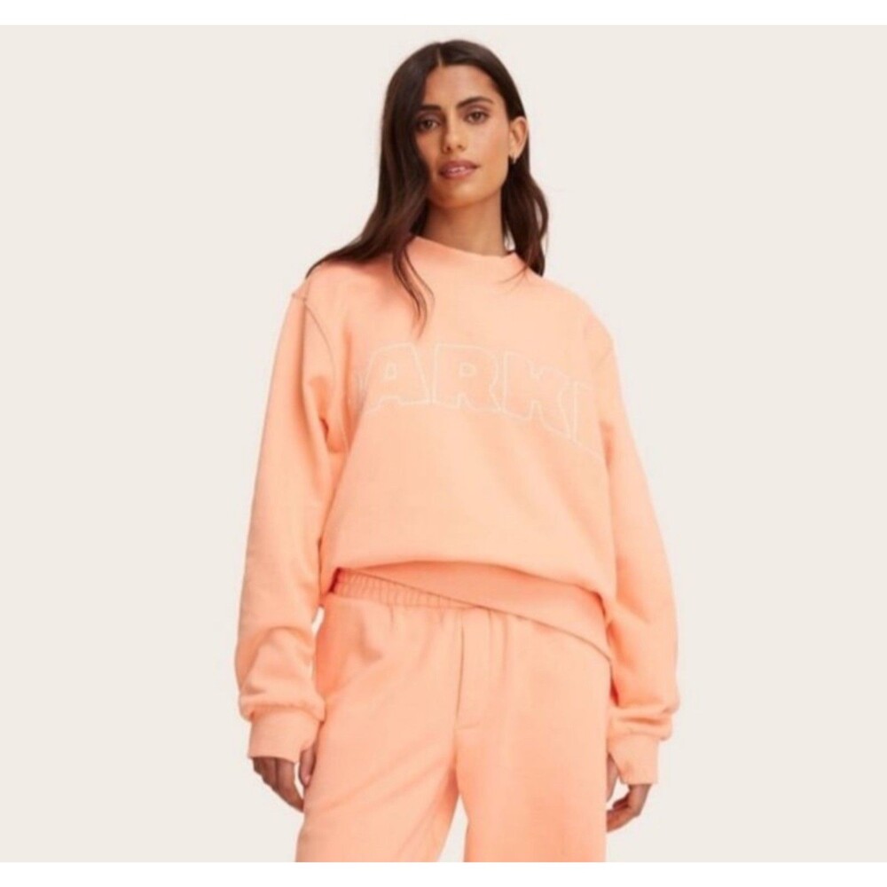 Women's Parke x Target Mockneck Pullover Sweatshirt Orange L/XL